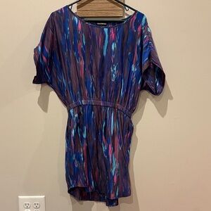 Express Multicolor Short Sleeve Dress